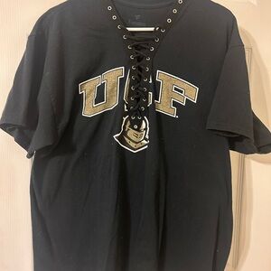 Fanatics Black and Gold UCF Lace-Up Tee